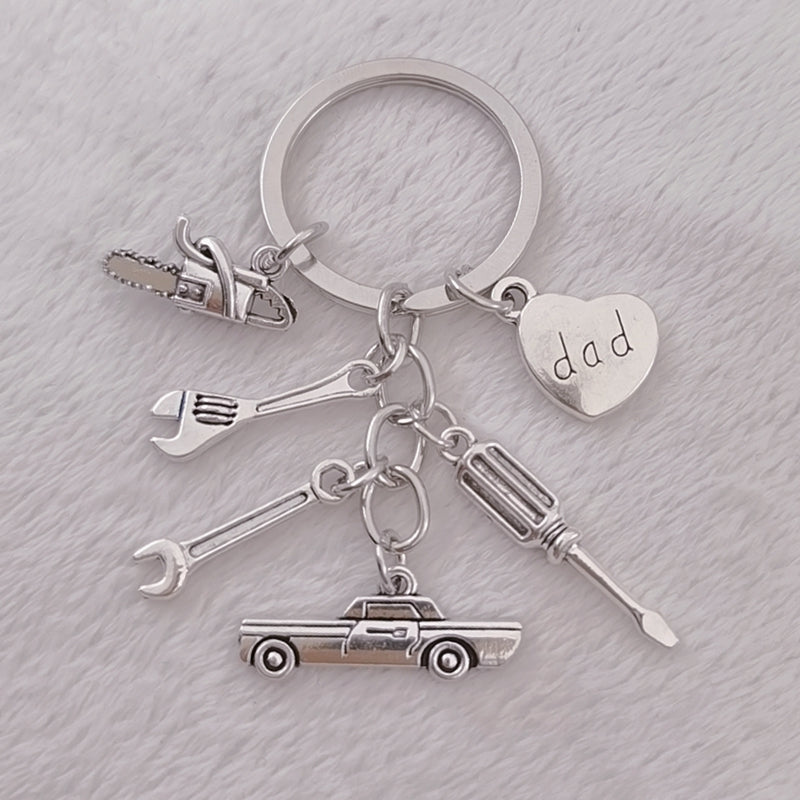 Dad Keychain Mechanic's Keychain Father's Day Gifts Car Lover Gift Tools Gift Dad Gift Father Keychain Hand Stampe Souvenir
