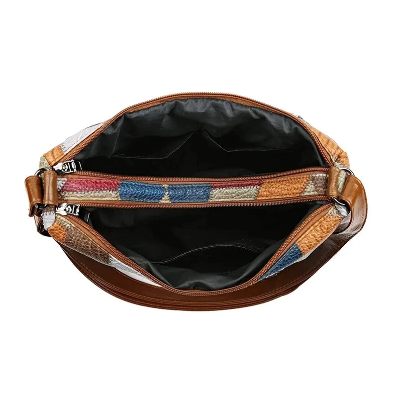 Women's Elegant Vintage Crossbody Bag Trendy Hand Bag Fashion Multi-pockets Shoulder Bag All-match Retro Crossbody Bag for Daily use