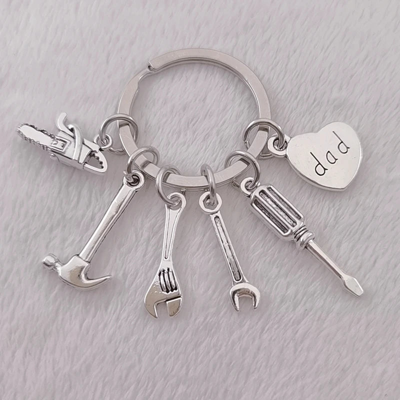 Dad Keychain Mechanic's Keychain Father's Day Gifts Car Lover Gift Tools Gift Dad Gift Father Keychain Hand Stampe Souvenir