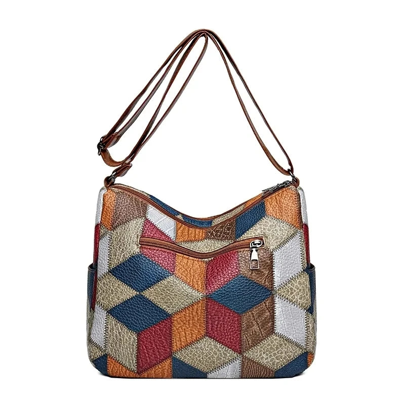 Women's Elegant Vintage Crossbody Bag Trendy Hand Bag Fashion Multi-pockets Shoulder Bag All-match Retro Crossbody Bag for Daily use