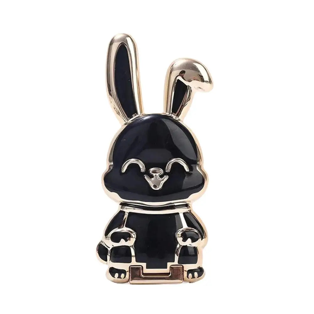 Universal Mobile Phone Holder Metal Cute Cat Phone Holder Cell Phone Stand 2 In 1 Finger Holder With Make Up Mirror