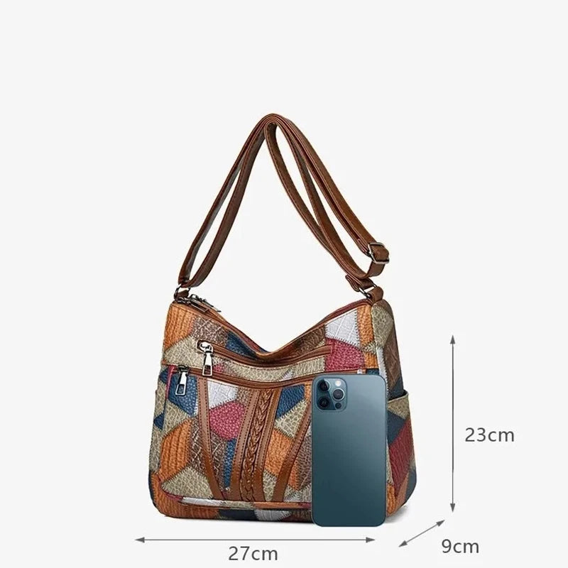 Women's Elegant Vintage Crossbody Bag Trendy Hand Bag Fashion Multi-pockets Shoulder Bag All-match Retro Crossbody Bag for Daily use