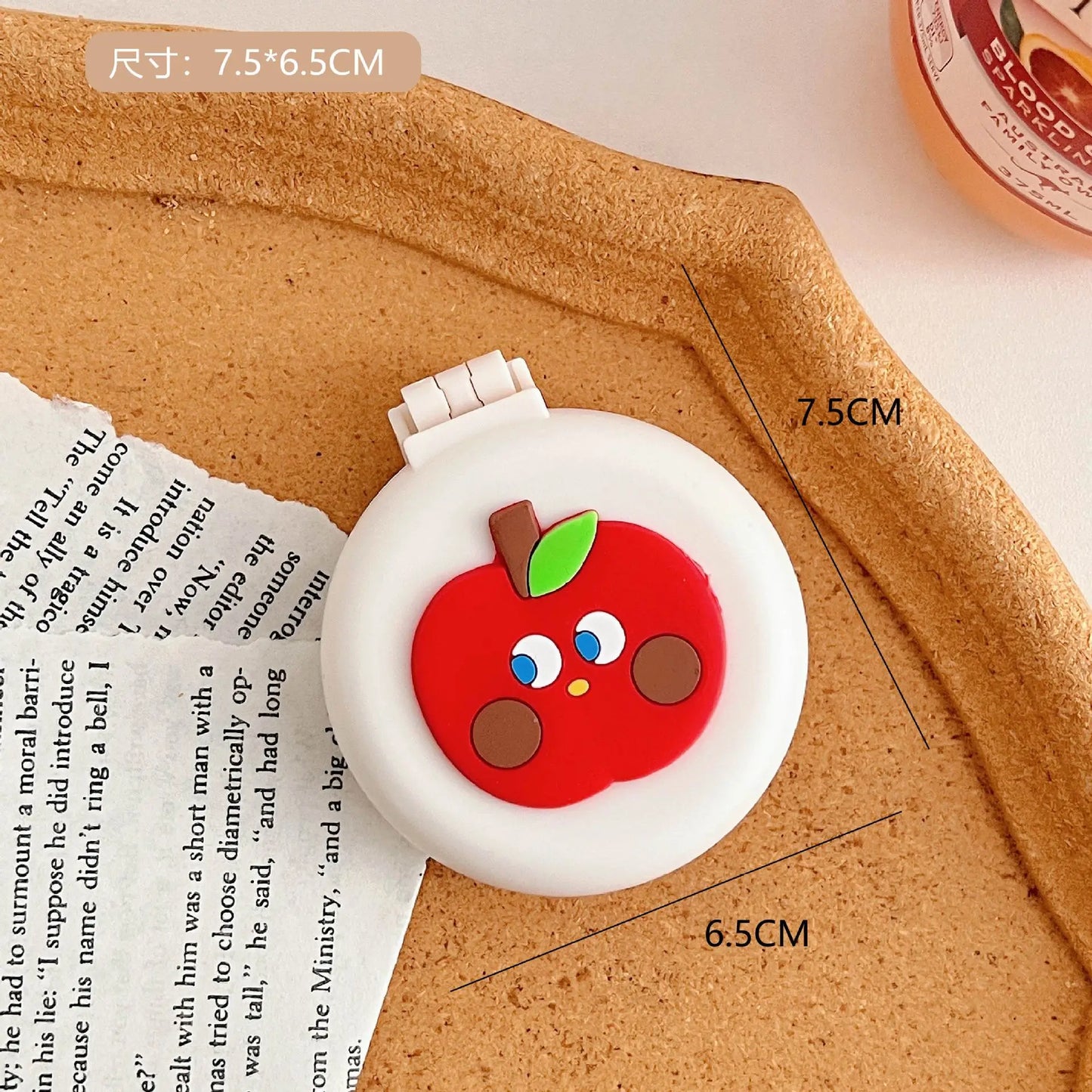 Mini Cute Foldable Head Massager Cartoon Air Bag Hair Comb Air Cushion Comb with Makeup Mirror Portable Hair Styling Comb Tools