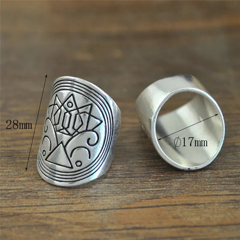 4Pcs/set Unique Carving Tibetan New Plated Bohemia Ring Set For Woman Punk Boho Ring Sets Vintage Jewelry