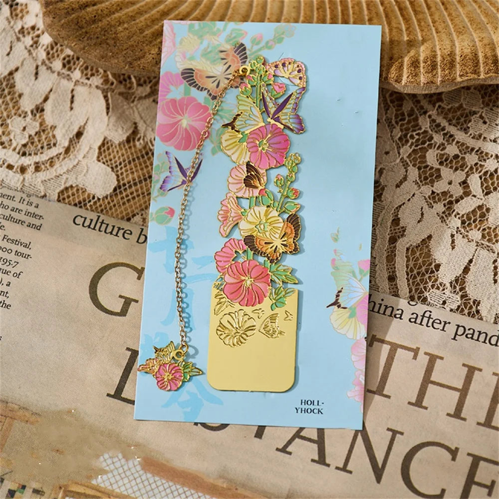 Retro Chinese Metal Hollow Bookmarks Creative Out Bookmark Book Clip Student Stationery School Office Supply New Year Gift