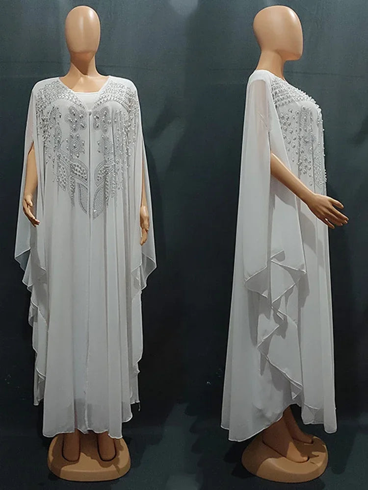 Abayas For Women Dubai Luxury Chiffon Boubou Muslim Fashion Dress Caftan Wedding Party Occasions Djellaba Femme