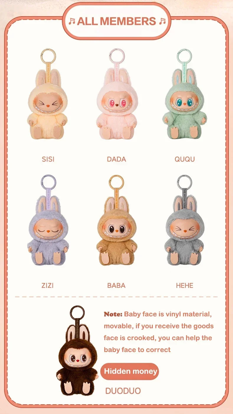 Labubu The Monster Have a Seat Original Replica Secret Edition Box Toy Vinyl Plush Doll Kawai Figurine Bag Charm Bag Pendant