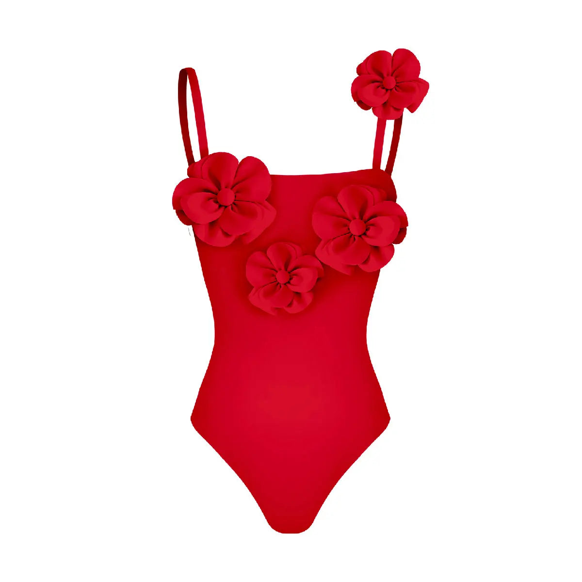 Red Flower Swimsuit With Cover Up Luxury Woman Swimwear Off Shoulder Swim Suits Female Sliming Bodysuit Chic Beachwear