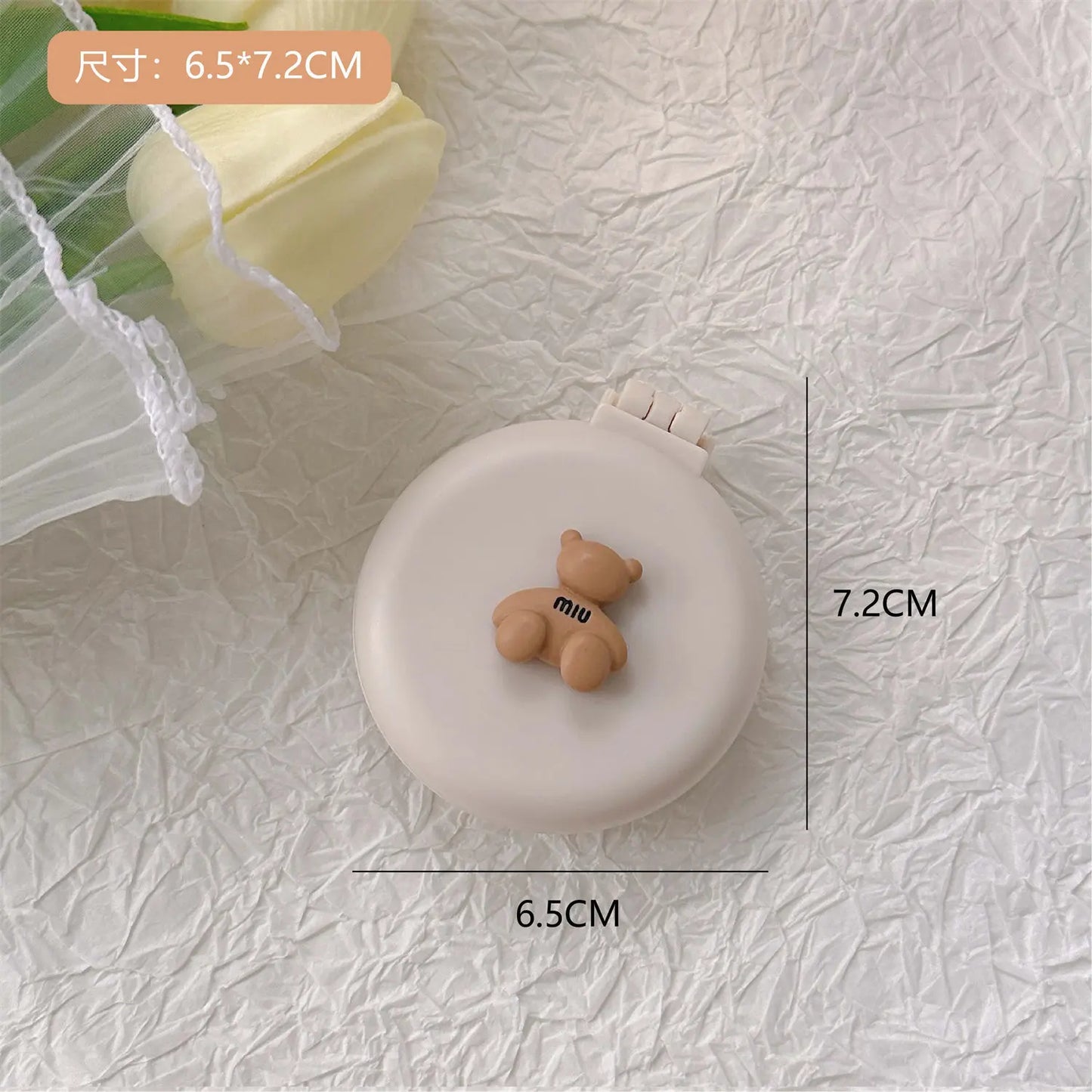 Mini Cute Foldable Head Massager Cartoon Air Bag Hair Comb Air Cushion Comb with Makeup Mirror Portable Hair Styling Comb Tools