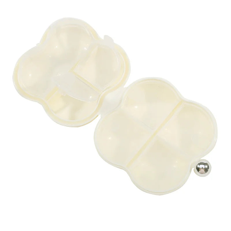 7-Day Portable Flower-Shaped Pill Organizer Compact Medication Divider Box with Individual Compartments for Daily Use