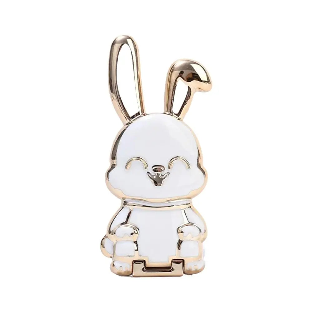Universal Mobile Phone Holder Metal Cute Cat Phone Holder Cell Phone Stand 2 In 1 Finger Holder With Make Up Mirror