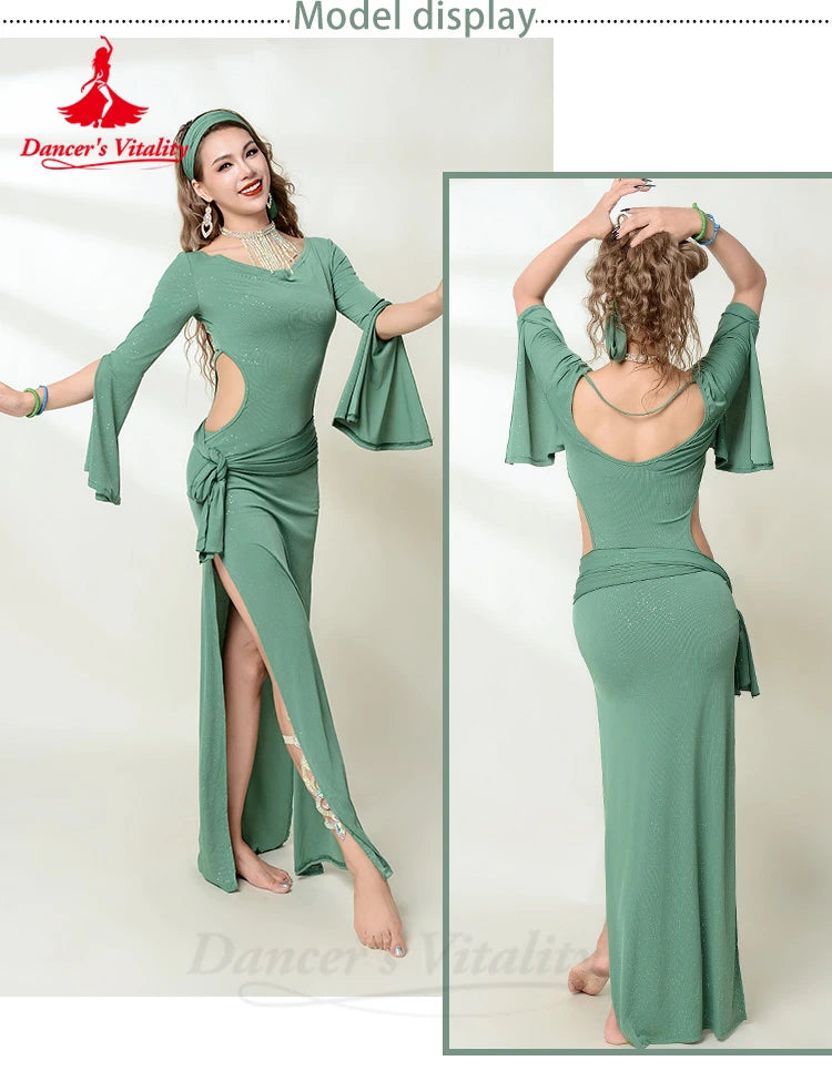 Belly Dance Costume Suit for Women Half Sleeve Costume Robe Adult Saibi Shaabi Baladi Practice Clothes Belly Dancing Wear Outfit