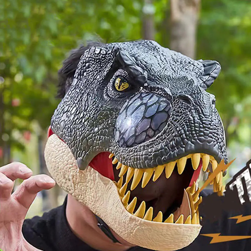 Funny Parties Dinosaur Mask With High Simulation Accuracy Costume Mask Halloween Dino Mask Cosplay Dark green