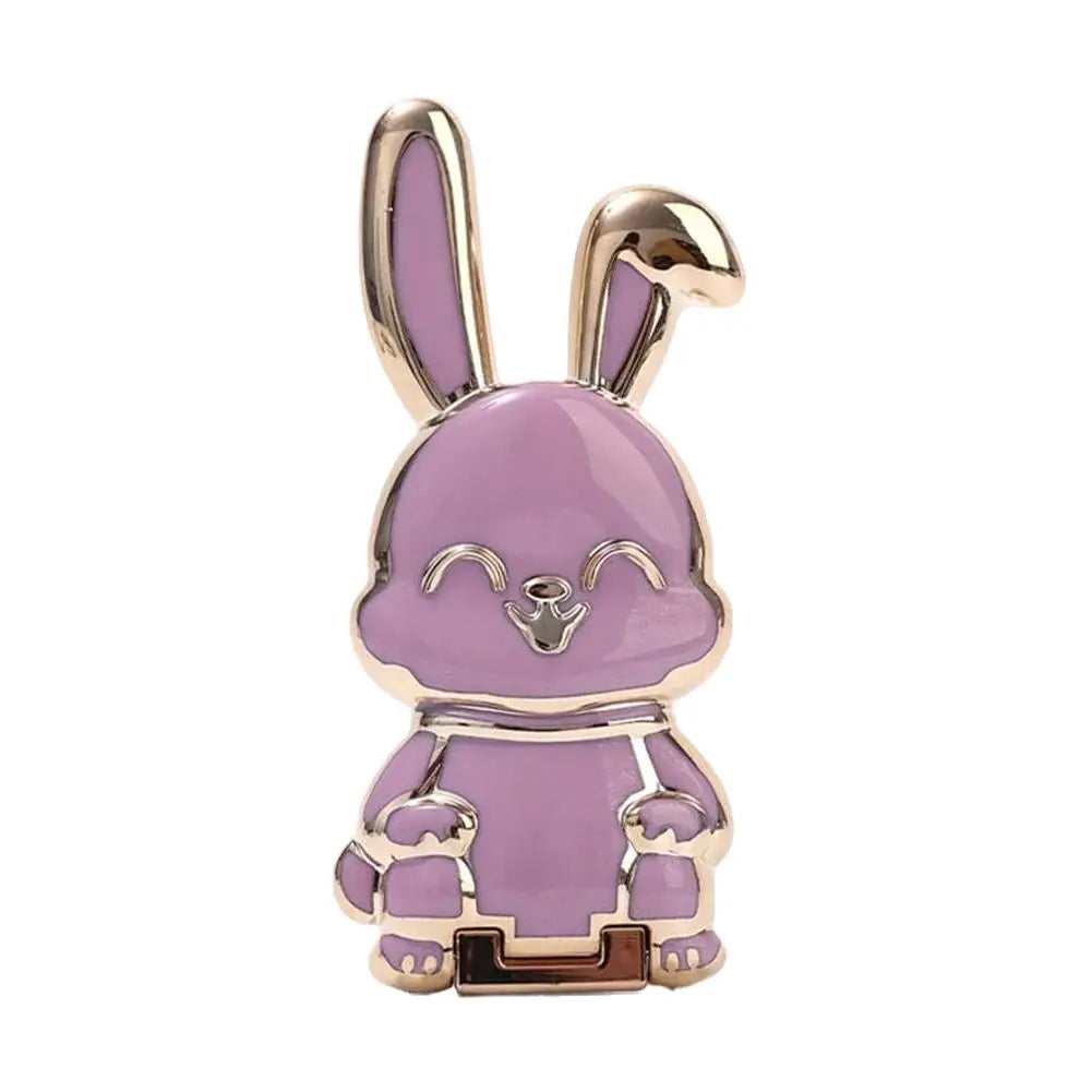 Universal Mobile Phone Holder Metal Cute Cat Phone Holder Cell Phone Stand 2 In 1 Finger Holder With Make Up Mirror
