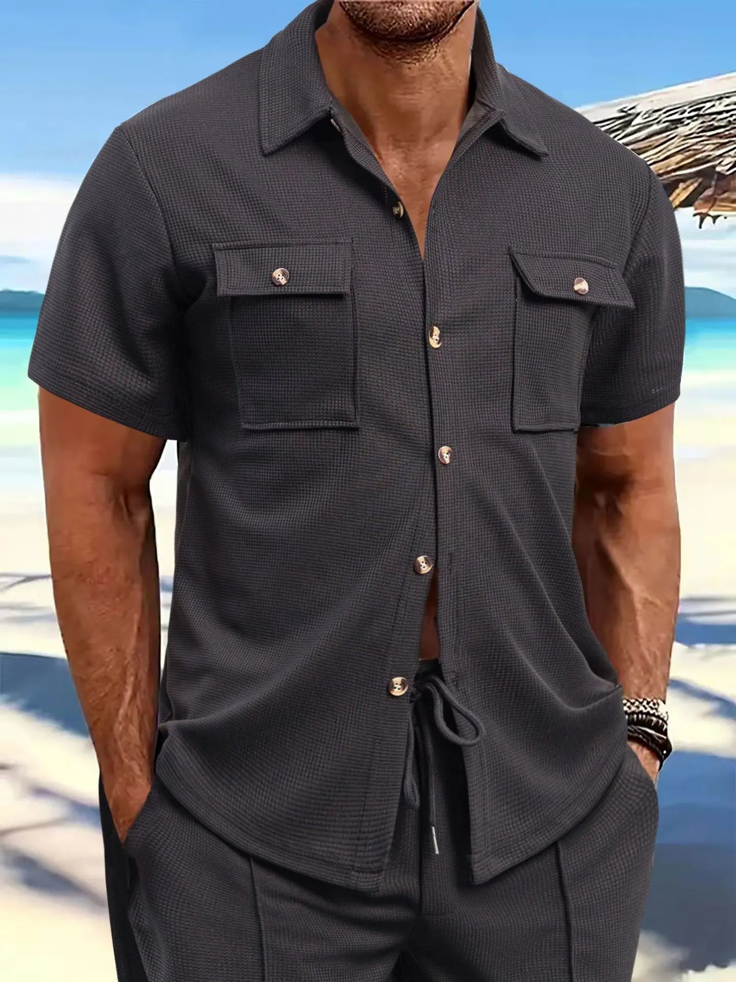 Men's shirt new outdoor men's short sleeve clothes casual jacket summer men's sportswear spring summer shirt mon
