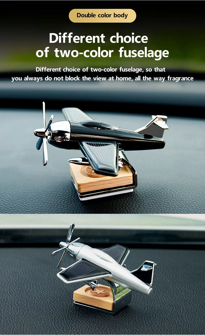 Car interior accessories solar airplane model center console decoration air freshener