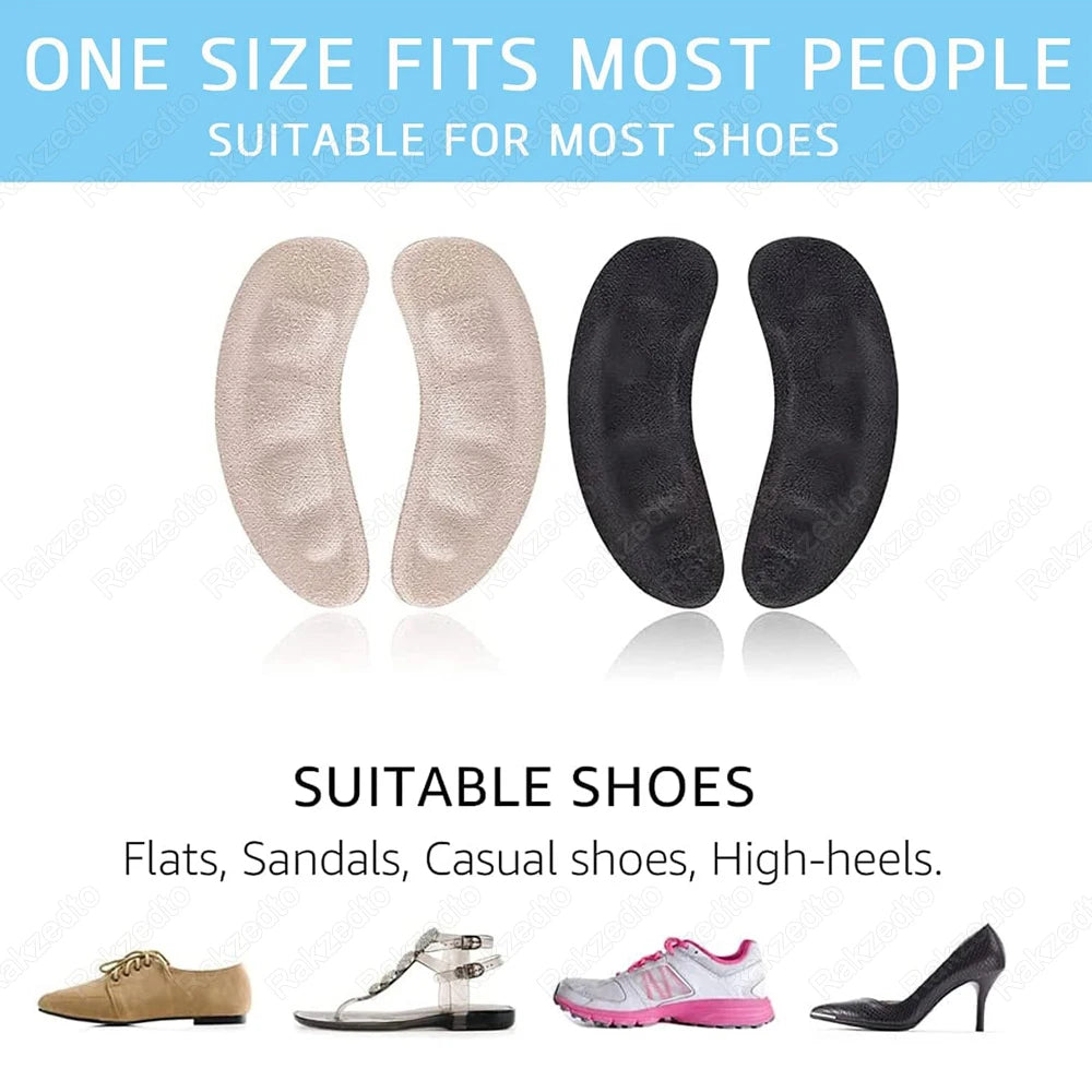 6pcs Anti-slip Shoe Pads Transparent Silicon Gel Insoles for Shoes Woman High Heels Sandals Non-Slip Pain Relief Heel Foot Pads