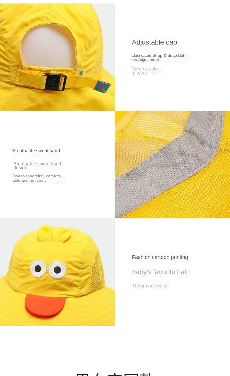 Kid Hat Summer Cap UV Protection Hats Beach Hats Large Brim Fisherman Hats