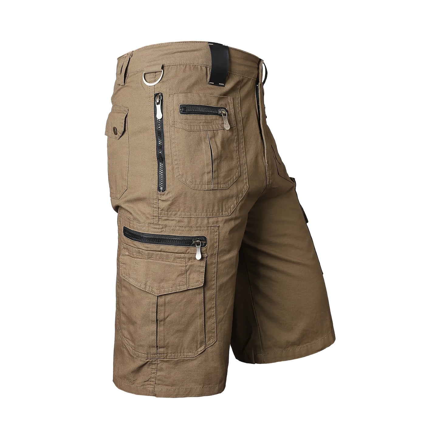 5XL Men Work Cargo Shorts Summer Pure Cotton Loose Straight Multi-pockets Casual Knee Length Hiking Sports Shorts Male Plus Size