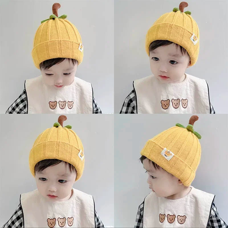 Winter Baby Hat Knitted Warm Soft Boys Girls Beanies Toddler Korean Ins Cute Solid Autumn Outdoor Kids Unisex Cap