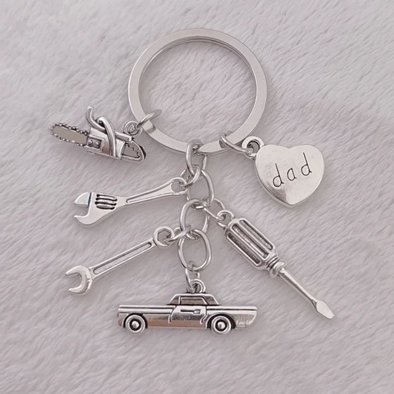 Dad Keychain Mechanic's Keychain Father's Day Gifts Car Lover Gift Tools Gift Dad Gift Father Keychain Hand Stampe Souvenir