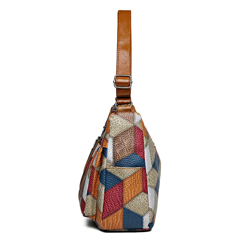 Women's Elegant Vintage Crossbody Bag Trendy Hand Bag Fashion Multi-pockets Shoulder Bag All-match Retro Crossbody Bag for Daily use