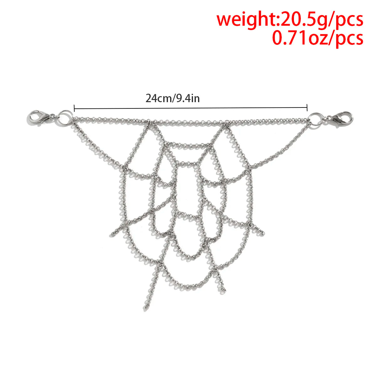 IngeSight.Z Punk Rock Metal Spider Web Waist Chain for Women Men Hip-Hop Jeans Key Chain Body Jewelry Gift Halloween Accessories