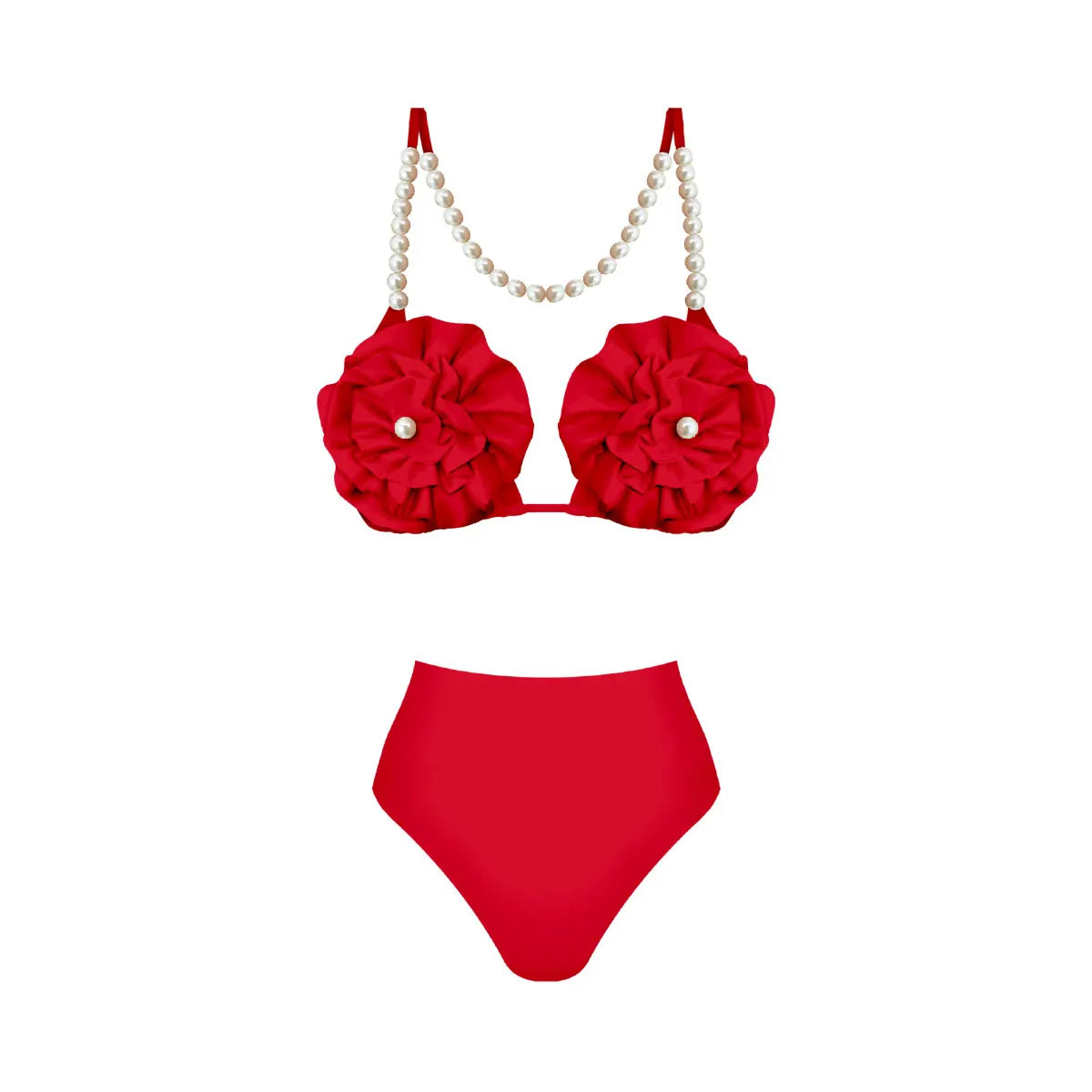 Red Flower Swimsuit With Cover Up Luxury Woman Swimwear Off Shoulder Swim Suits Female Sliming Bodysuit Chic Beachwear