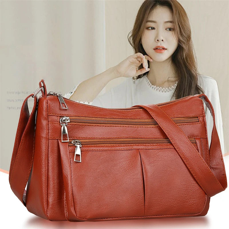 Women's Bag 2024 Trend Korean Handbags Designer Luxury Brand Ladies Shoulder Bags Soft Leather Fashion Versatile Crossbody Bag