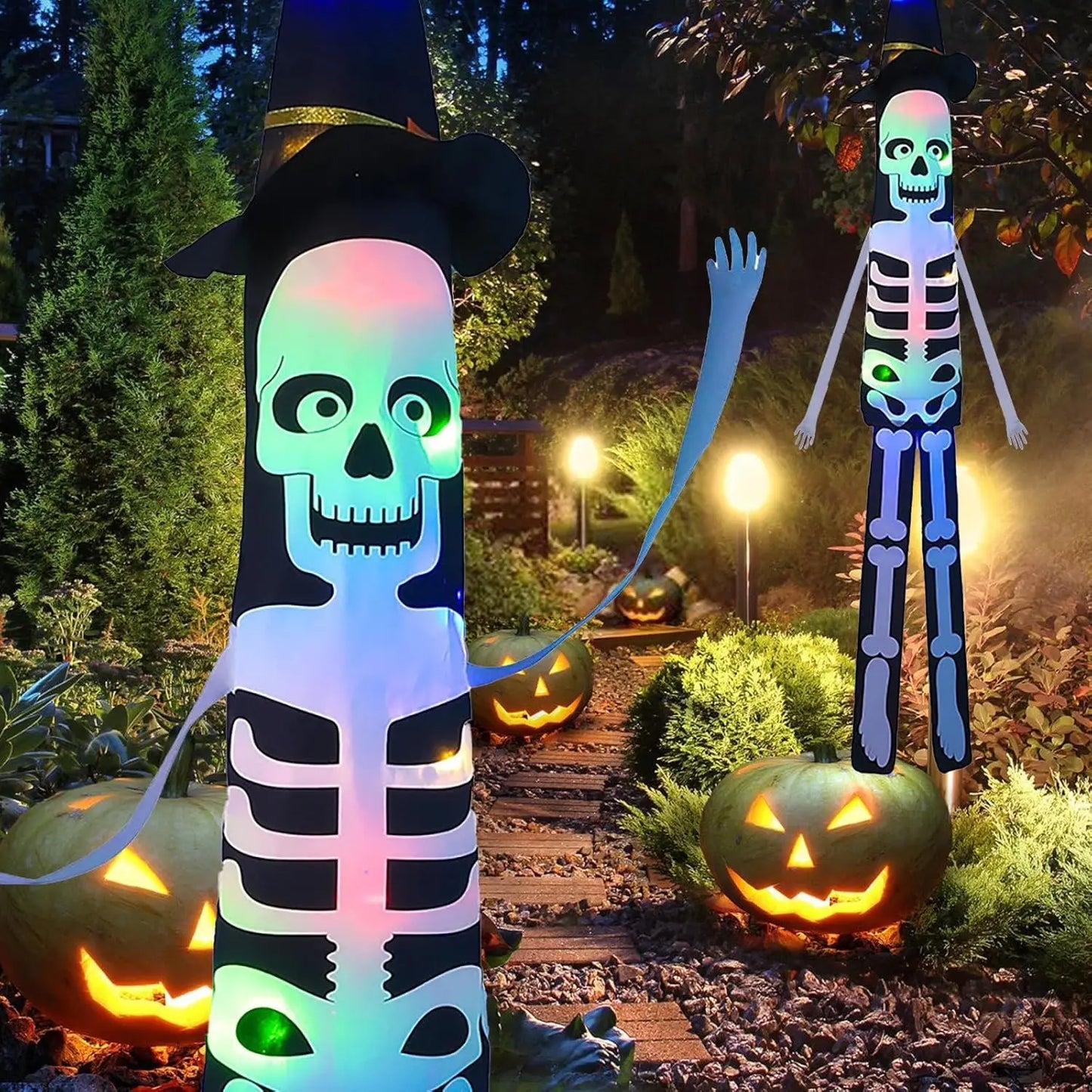 Halloween Skull Hanging Decorations, Indoor Outdoor Garden Yard Party Atmosphere, Spooky Halloween Home Decoration Accessories