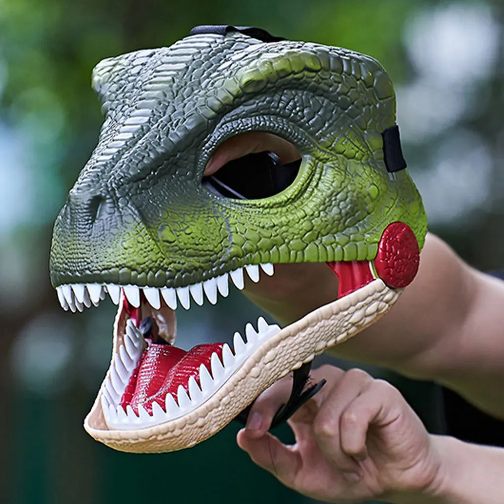 Funny Parties Dinosaur Mask With High Simulation Accuracy Costume Mask Halloween Dino Mask Cosplay Dark green