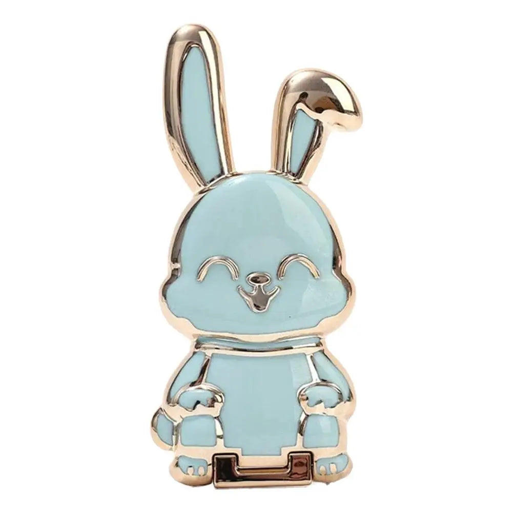 Universal Mobile Phone Holder Metal Cute Cat Phone Holder Cell Phone Stand 2 In 1 Finger Holder With Make Up Mirror