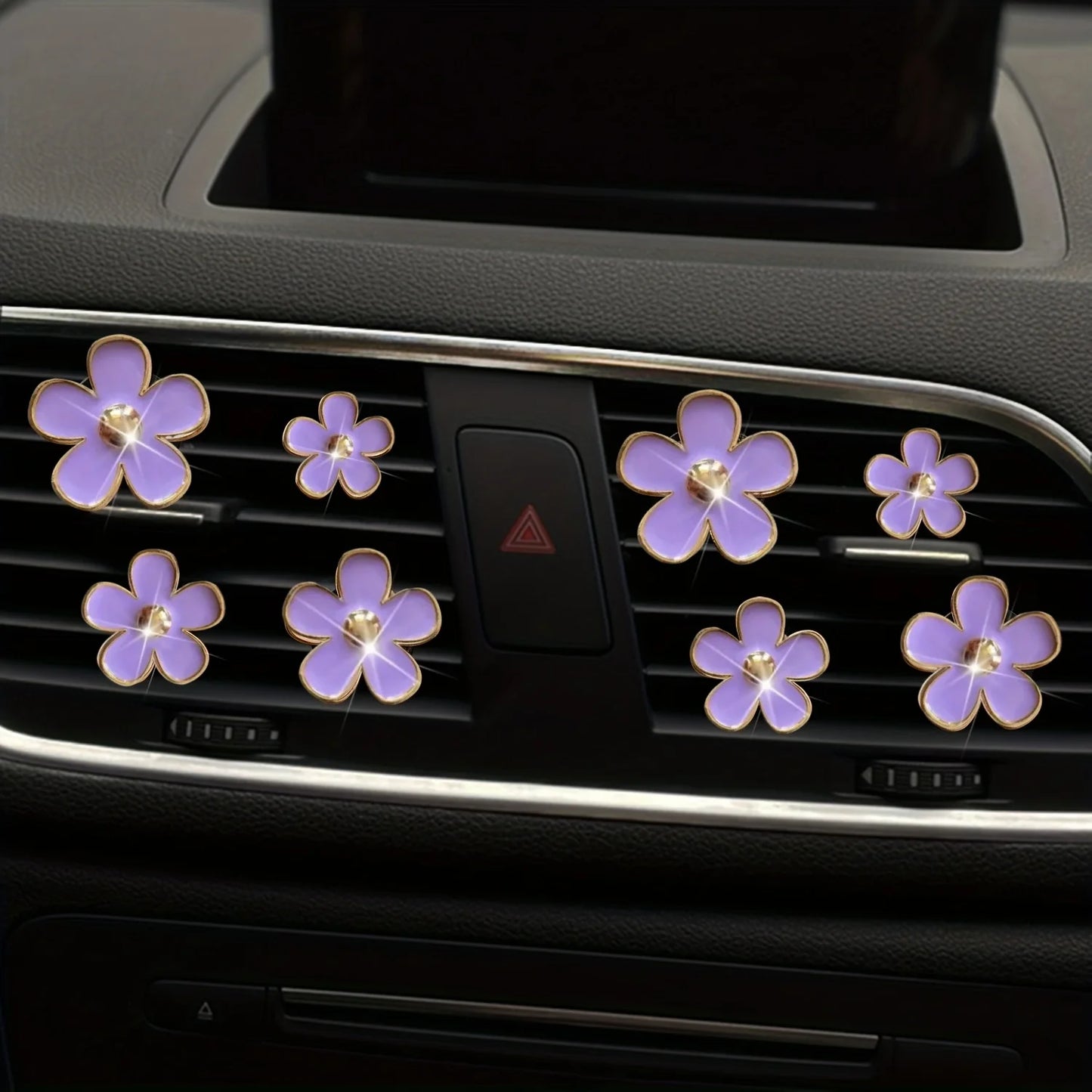 4pcs/set Small Car Air Outlet Perfume Decoration Clip Flower Daisy Design Car Interior Aromatherapy Fresheners Diffuser Access
