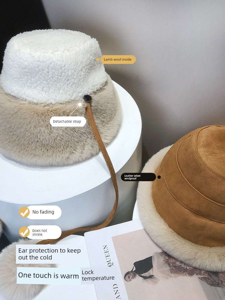 Furry Women's Winter Fleece-lined Thickened Northeast Fisherman Hat