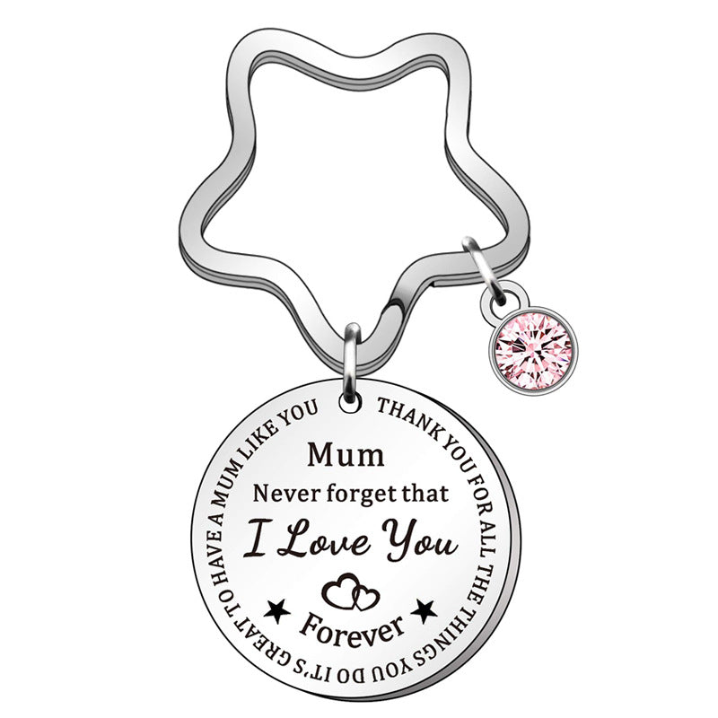 Mother's Day Mum Mother Daughter KeyChain Key Ring Stainless Steel Women Jewelry Accessories Fashion Pendant Gifts Forever
