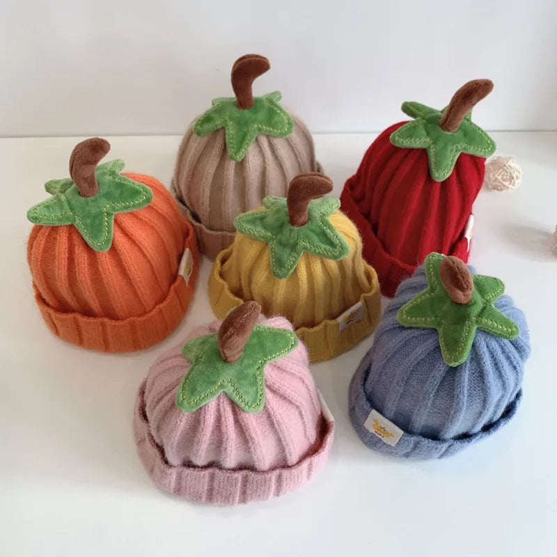 Winter Baby Hat Knitted Warm Soft Boys Girls Beanies Toddler Korean Ins Cute Solid Autumn Outdoor Kids Unisex Cap
