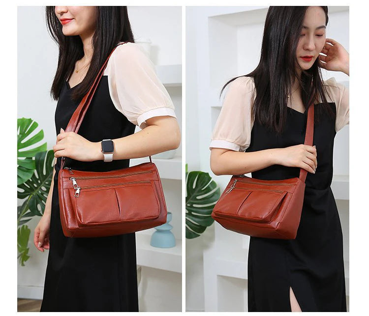 Women's Bag 2024 Trend Korean Handbags Designer Luxury Brand Ladies Shoulder Bags Soft Leather Fashion Versatile Crossbody Bag