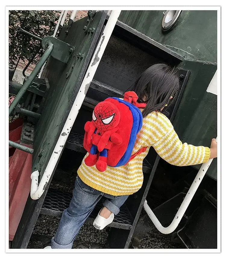 Marvel Series Cartoon Anime Fashion Personality Plush Toy Children Leisure Cute Kindergarten Backpack Holiday Gift