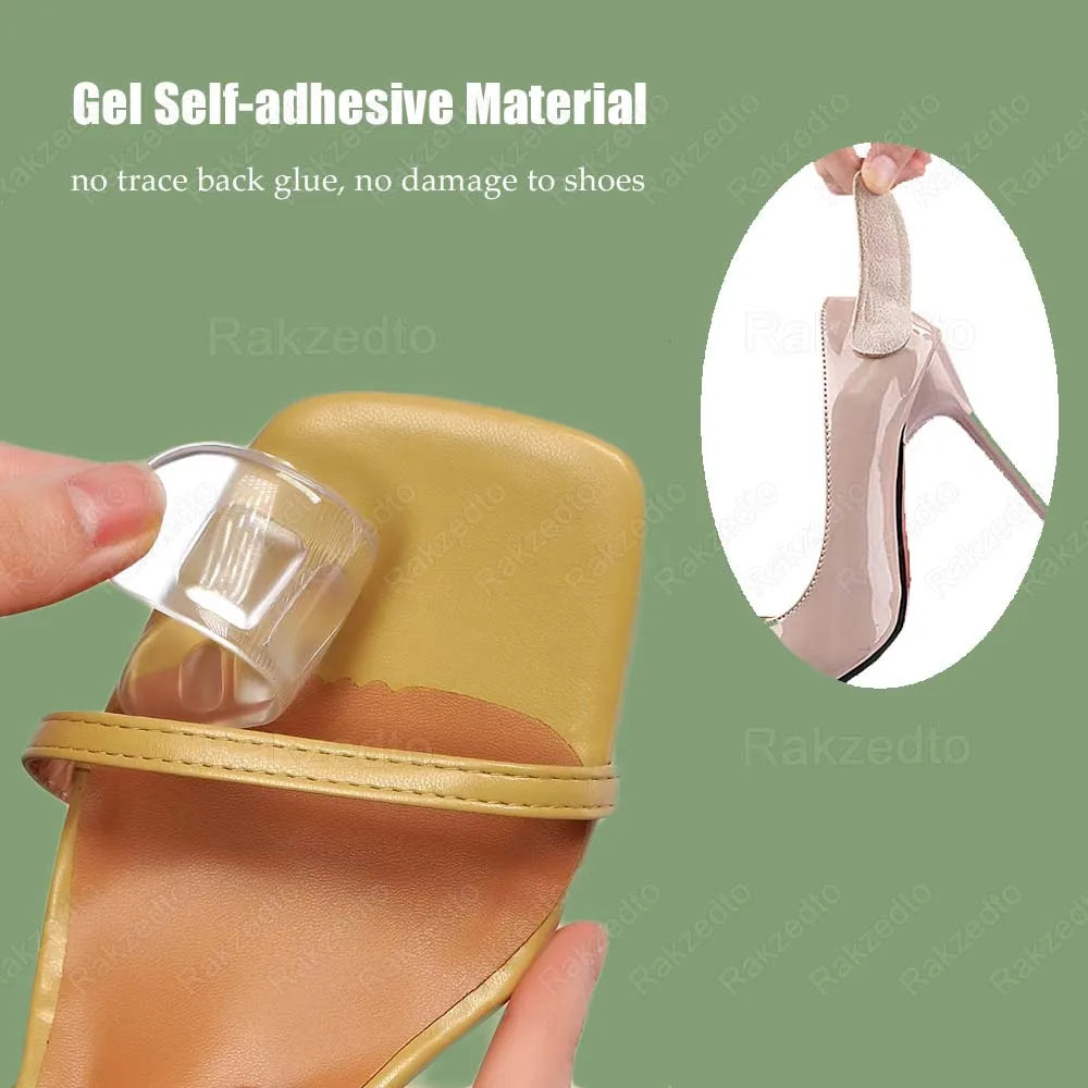 6pcs Anti-slip Shoe Pads Transparent Silicon Gel Insoles for Shoes Woman High Heels Sandals Non-Slip Pain Relief Heel Foot Pads