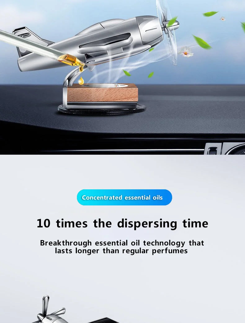 Car interior accessories solar airplane model center console decoration air freshener