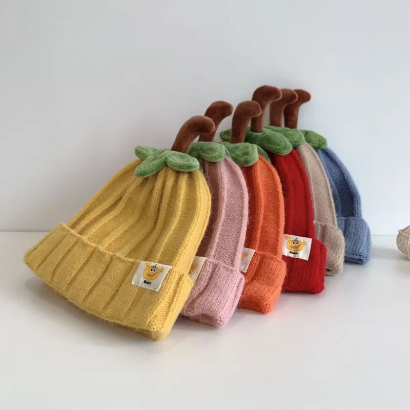 Winter Baby Hat Knitted Warm Soft Boys Girls Beanies Toddler Korean Ins Cute Solid Autumn Outdoor Kids Unisex Cap