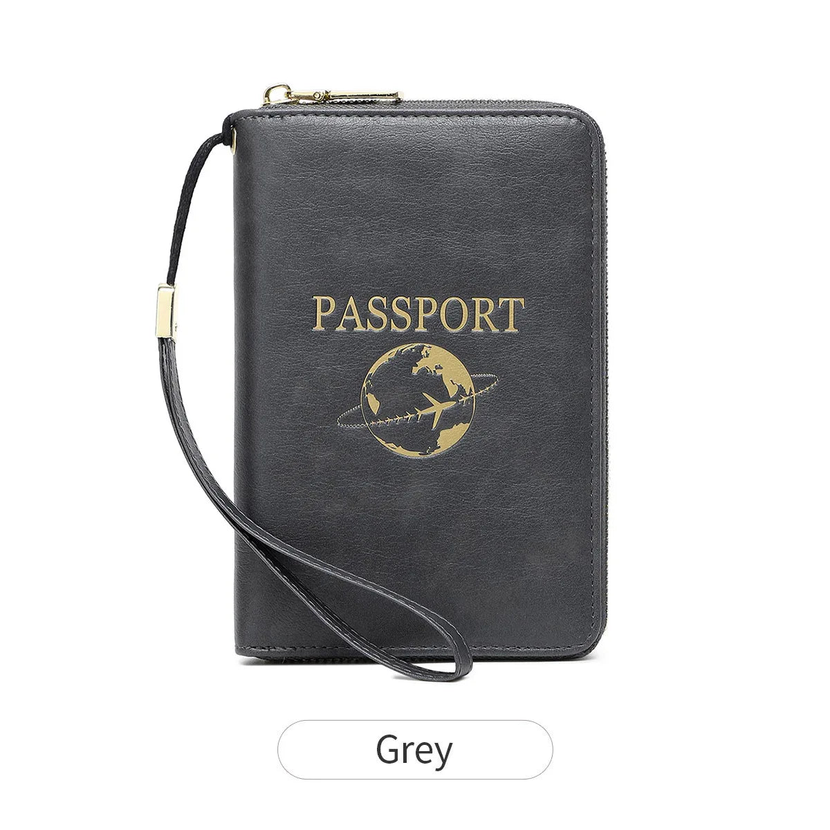 New Retro Passport Bag Fashion RFID Multifunctional PU Leather Passport Wallet Storage Bag Travel Accessories ID Bag Card Holder