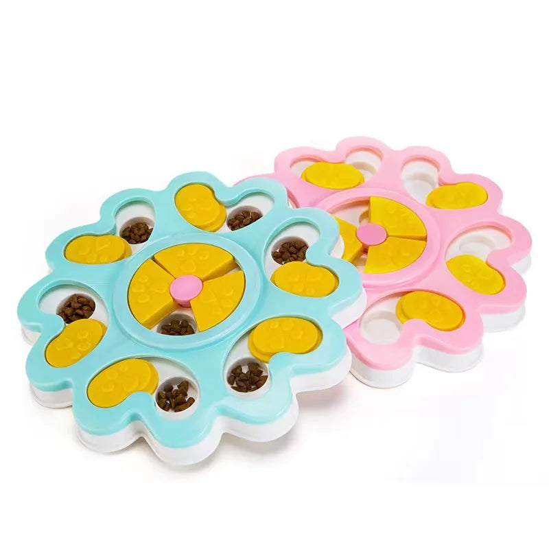 Pet Supplies Cat Dog Turntable Eating Anti-choking Food Puzzle Feeding Interactive Toy Slow Food Tray