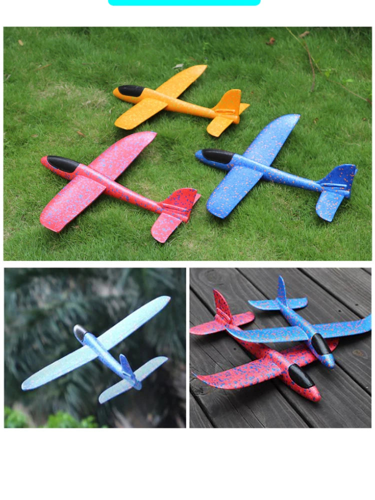 Reinweiß 49 cm großes Schaumflugzeug Segelflugzeug Modell Handwurf Flugzeug Outdoor Kinderspielzeug Flugzeug Kinder Geburtstag & Party Kreativ