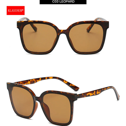 KLASSNUM sunglasses woman trend 2025 Oversize Square Sun glasses Vintage Sun Glasses For Outdoor Sports Driving UV400 Sun Shades