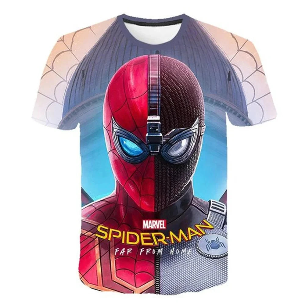 MINISO Superhelden 3D-Druck Trendy T-Shirts Kleidung Kinder Jungen Mädchen Kurzarm T-Shirt Kinder Sommermode Top T-Shirt