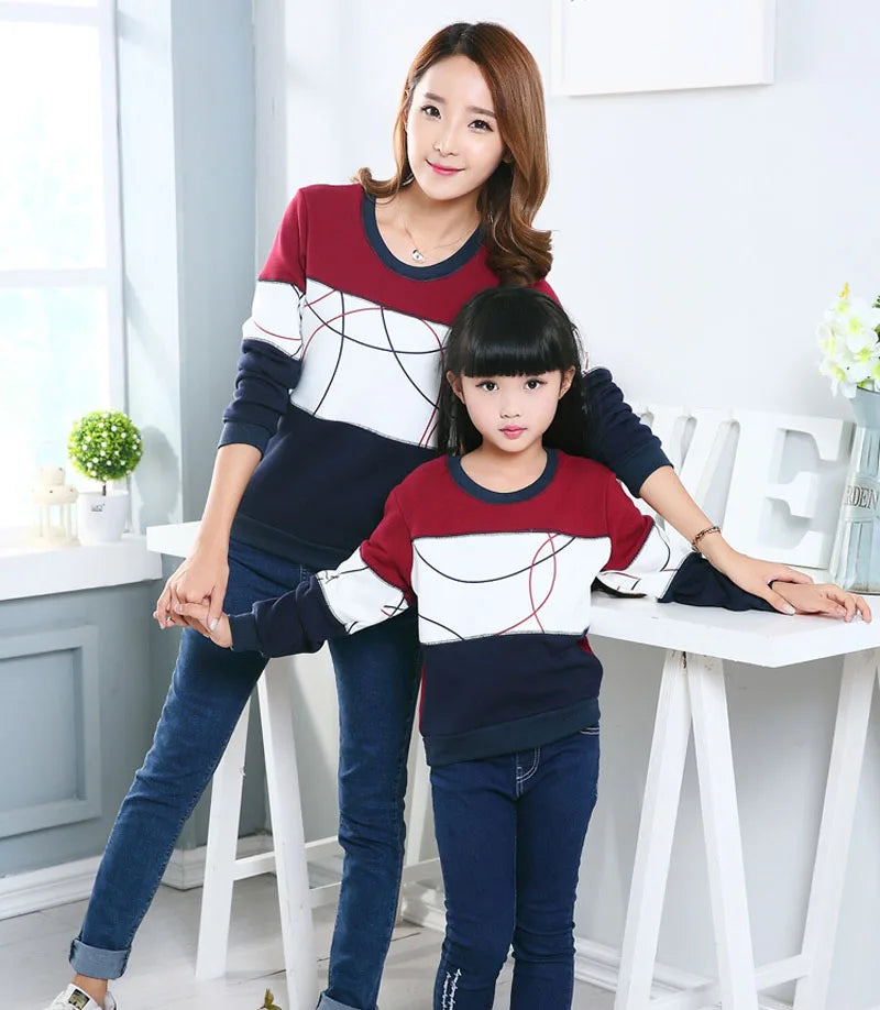 Family Matching Outfits New Spring Autumn Mother Daughter Father Son Boy Girl Cotton Clothes Set Plus Size Family Clothing