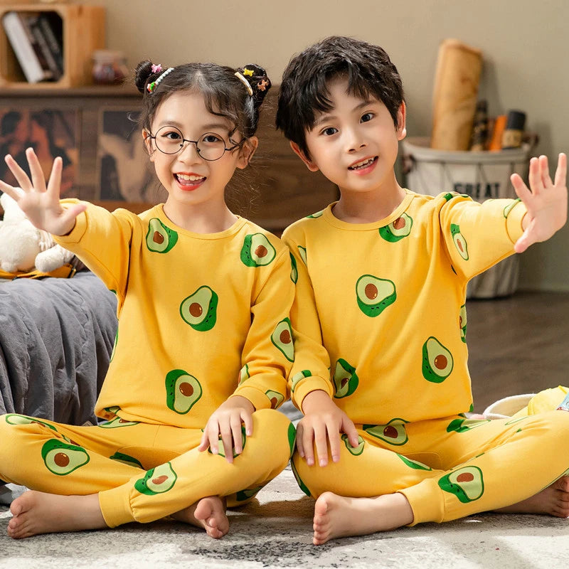Autumn Winter Baby Girl Clothes Pajamas Sets Boys Pyjamas Kids Homewear Cotton Nightwear Children's Indoor Clothing Pijamas Suit