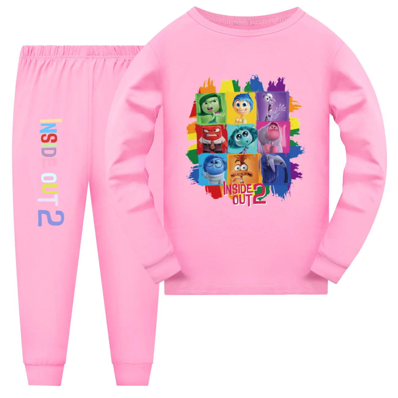 Inside Out 2 Clothes Children Pijama Set Baby Girls Long Sleeve Pajama Sets Toddler Boys Nightwear Kids Cute JOY SADNESS Pyjamas