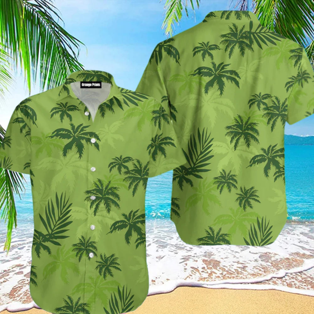 Summer Men Hawaiian Shirt 3d Plant Shirt For Men mon